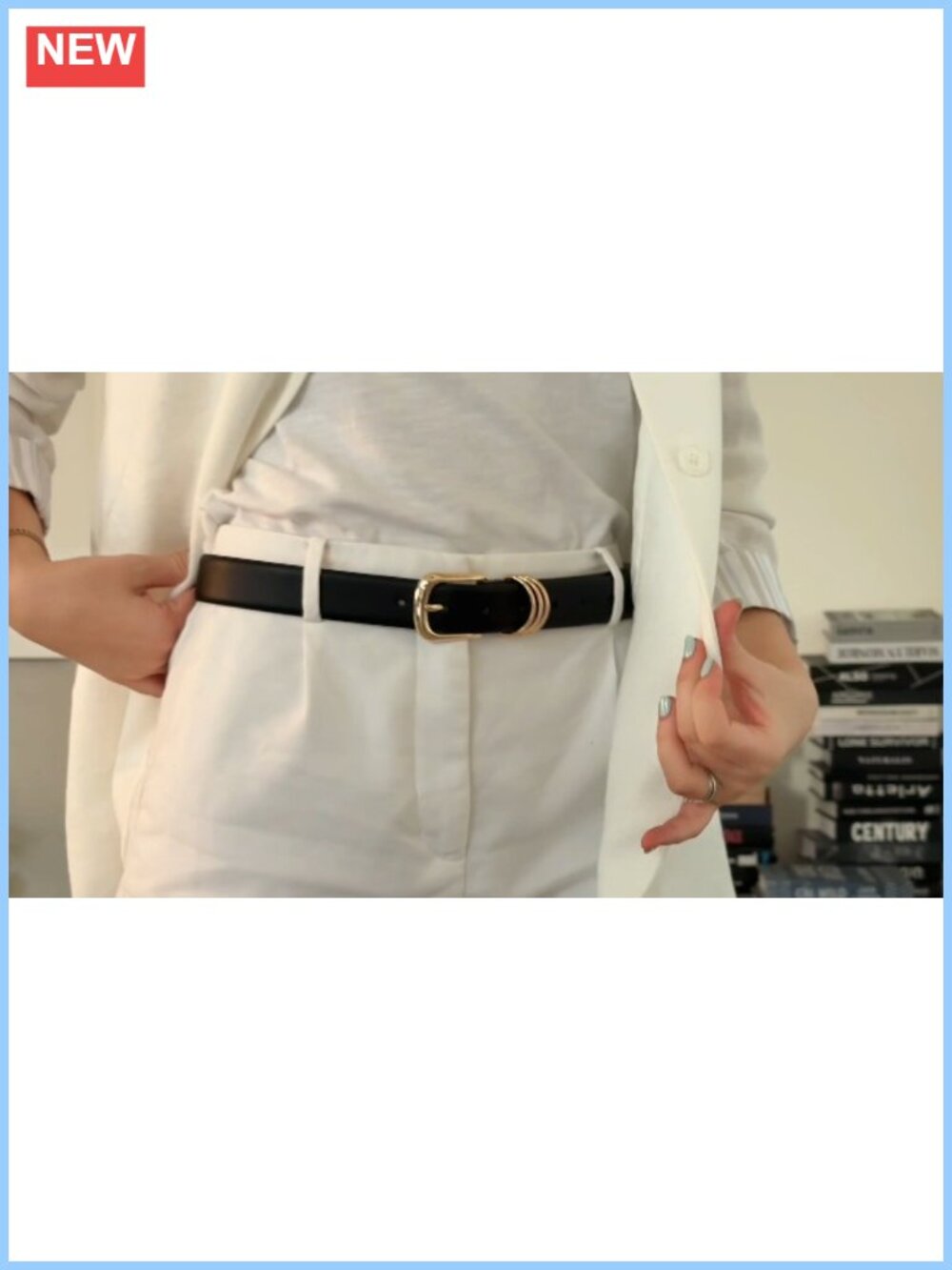 Snake Print Leather Belt Gold Buckle Women's Fashion Waist Belt - Picture 6 of 6